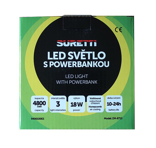 Suretti Kempingová lampa s powerbankou